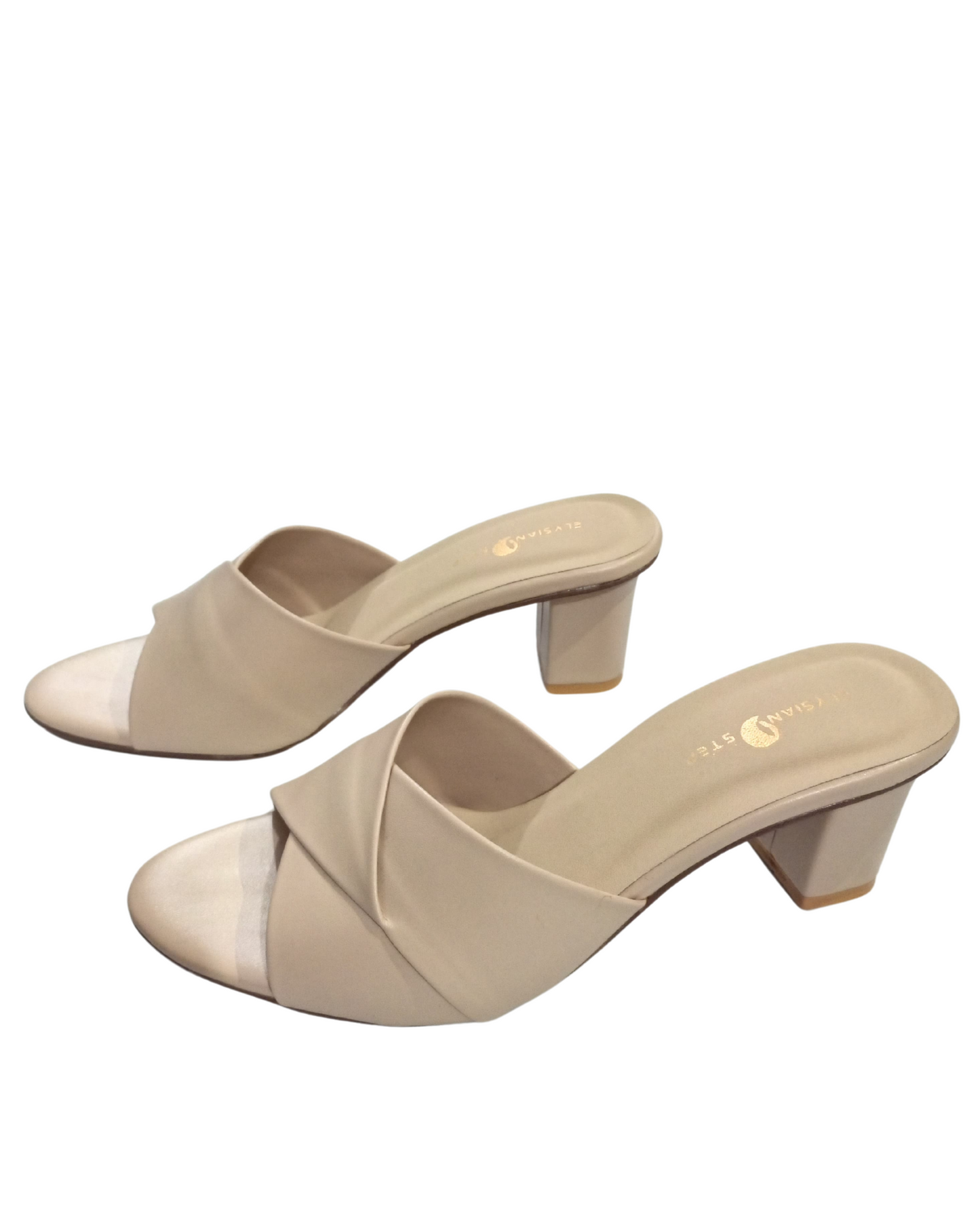 Cross Chunky Block Heel