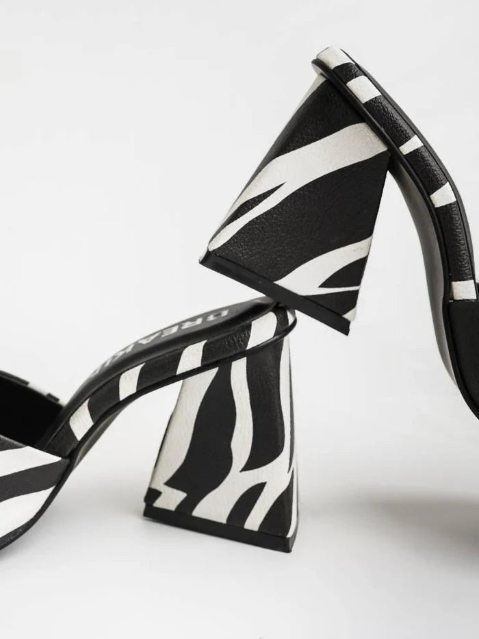 ZEBRA BLOCK HEELS