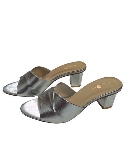 Cross Chunky Block Heel